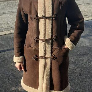 Beautiful Vintage Shearling Sheepskin- 100% Real/High Quality-Women's Size S
